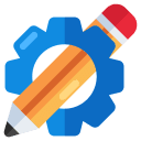 pencil in motion through gear