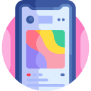 social media post on phone