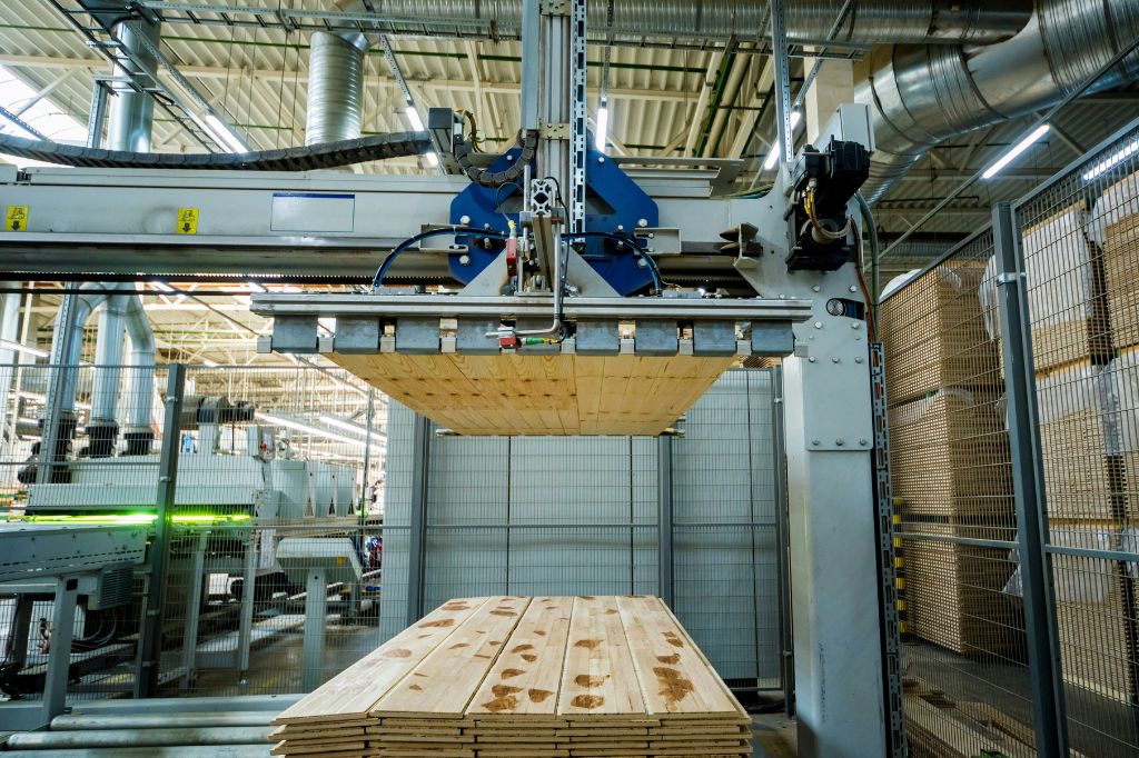 machine at industrial warehouse